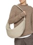 Figure View - Click To Enlarge - LEMAIRE - XL Croissant Canvas Crossbody Bag