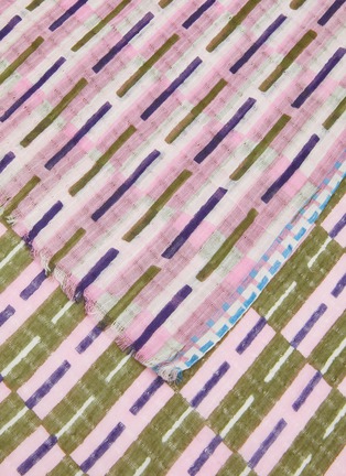 Detail View - Click To Enlarge - ÉPICE - Geometric Print Cotton Stole