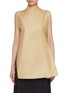Main View - Click To Enlarge - RUOHAN - Nia Asymmetric Pleated Shoulder Cotton Silk Top